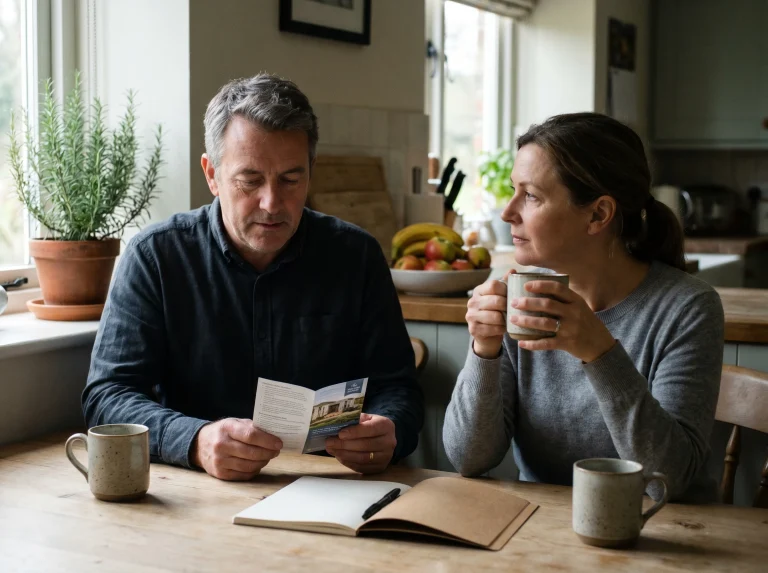A couple reviewing care plans together — CHIP gives families peace of mind when planning ahead for future care